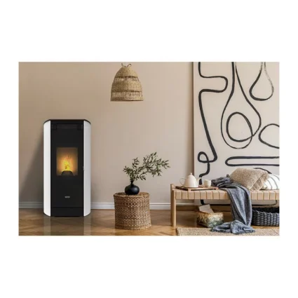 Poêle à granulés étanche MEO + Kit conduits concentrique sortie dessus – 6 Kw FOCO