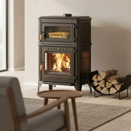Poêle à bois avec four Granite ETNA Luxe