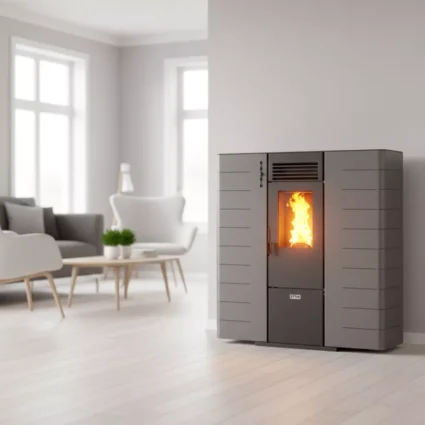 Poêle à granulés canalisable extra plat Fango – 8 Kw ETNA