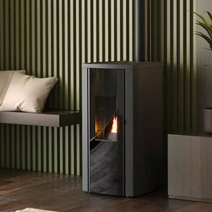 Poêle à granulés étanche (sortie dessus concentrique) Cristallo Silenzio Up - 9,2 Kw ETNA Luxe