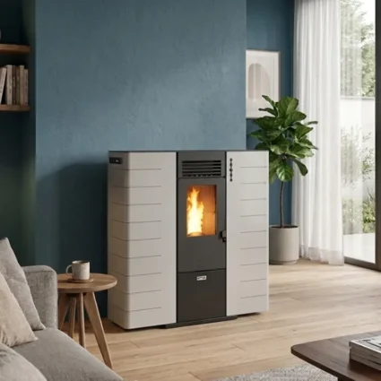 Poêle à granulés canalisable extra plat Ricanto - 10 Kw ETNA
