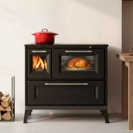 Cuisinière à bois sur pied Andésite – 8 Kw ETNA