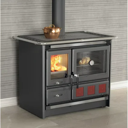 Cuisinière à bois Rosa XXL.16 Steel – 10 Kw La Nordica