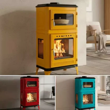 Poêle à bois avec four Fusio Pop – 7 Kw ETNA Luxe