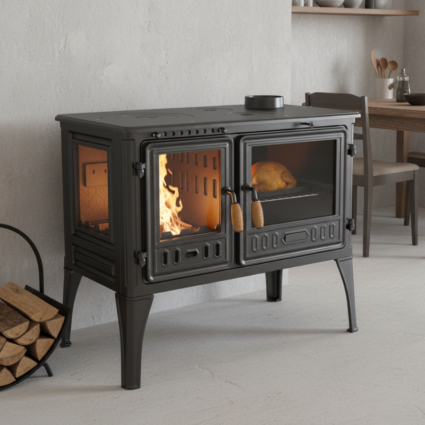 Cuisinière à bois Basalte – 8 Kw ETNA