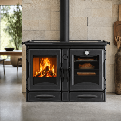 Cuisinière à bois Alaska V16 – 12 Kw La Nordica