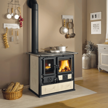 Cuisinière à bois Rosa Sinistra Reverse – 9 Kw La Nordica