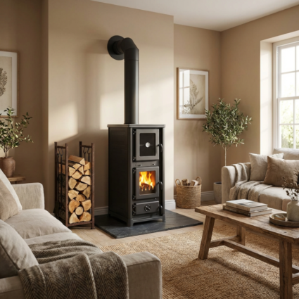 Poêle à bois avec four et plaque de cuisson Olympia Plus – 13 Kw MBS