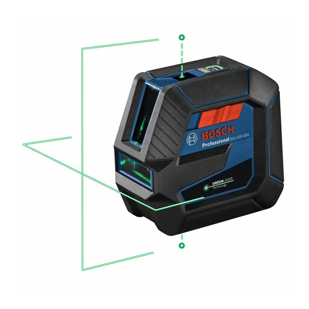 Bosch Green-Beam Self-Leveling Cross-Line Laser with Plumb Points