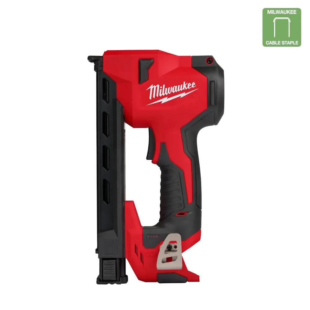 Milwaukee M12 Cable Stapler (Bare Tool) with 1inch Staples 600qty Bundle